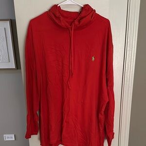 Ralph Lauren big and tall orange/red Hoodie with Embroidered Logo